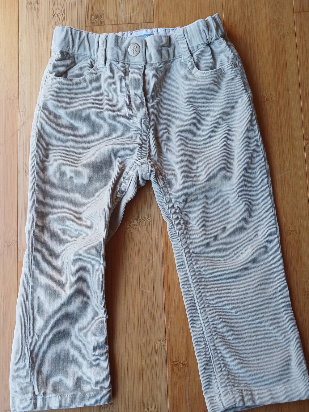 Jacadi Light Beige Corduroy Kids Pants